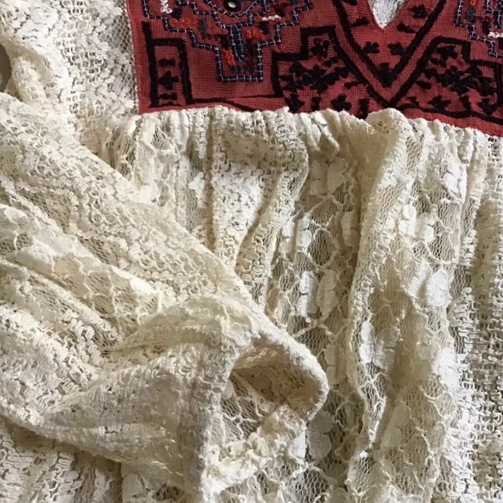 Free people lace and gauze tunic S - Picture 8 of 9